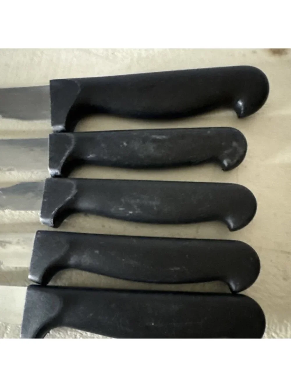 9 Piece Diamond Cut Knife Lot Chef Serrated Steak Kitchen Paring Knives